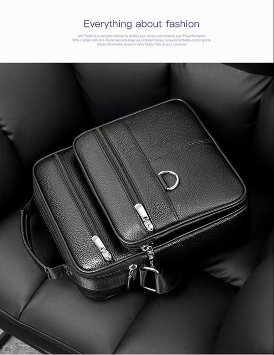 Мъжки стилни и делови кожени бизнес чанти /Универсални,черни и кафяви!