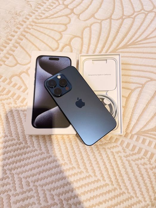 iPhone 15 Pro 256GB – Blue Titanium перфектен 87% батерия