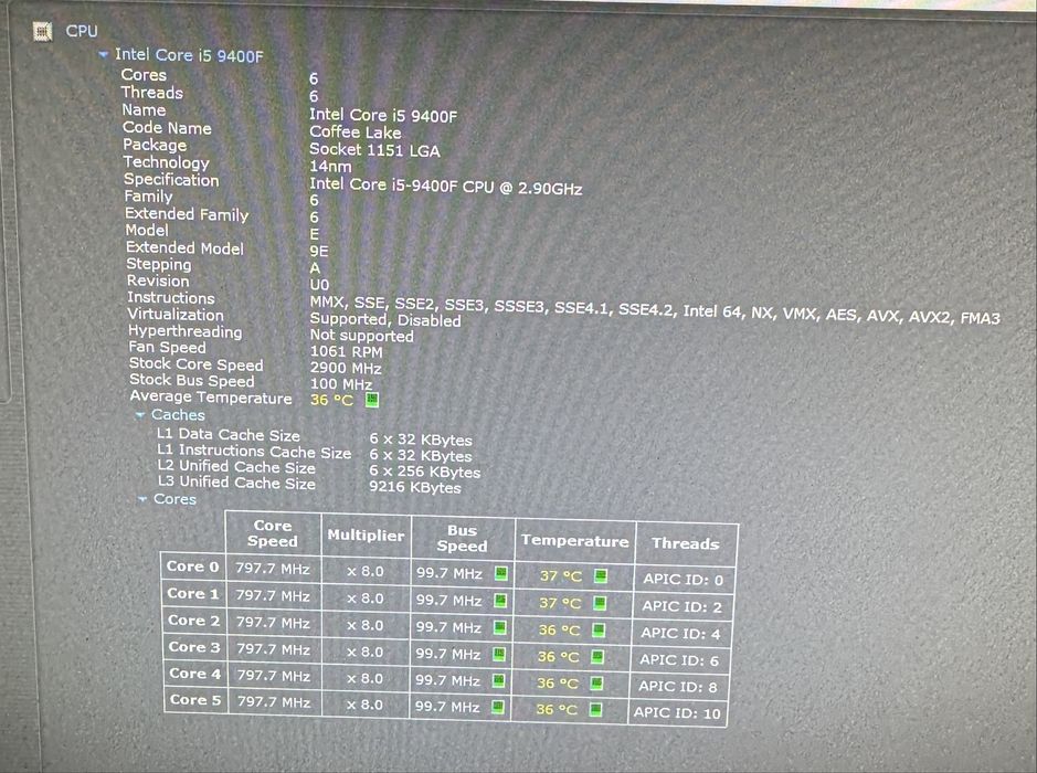 ПК Intel Core i5 9400F