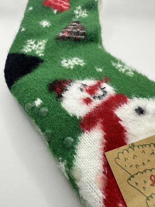 Sosete cu motive de Craciun pentru copii Lungi imblanite Antiderapante