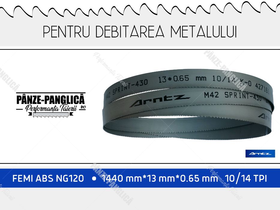 Panza panglica banzic Metal 1440x13x10/14 banda debitare metal