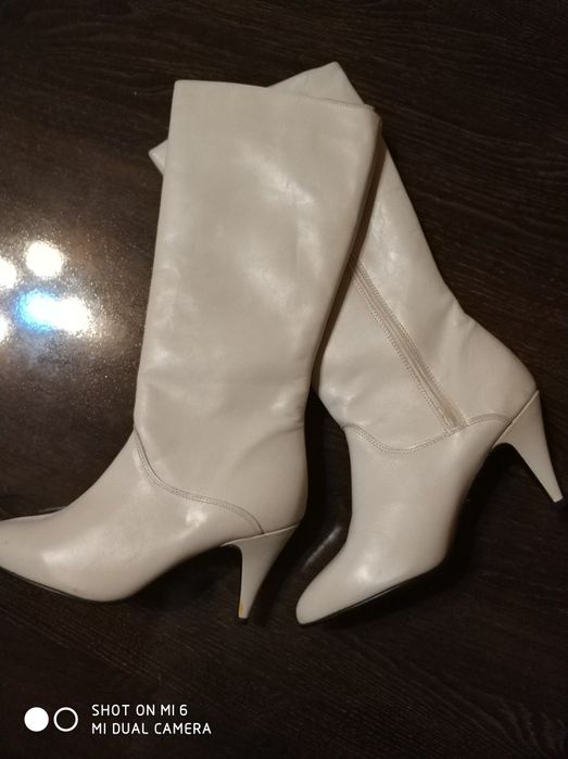 Сапожки женские кожаные