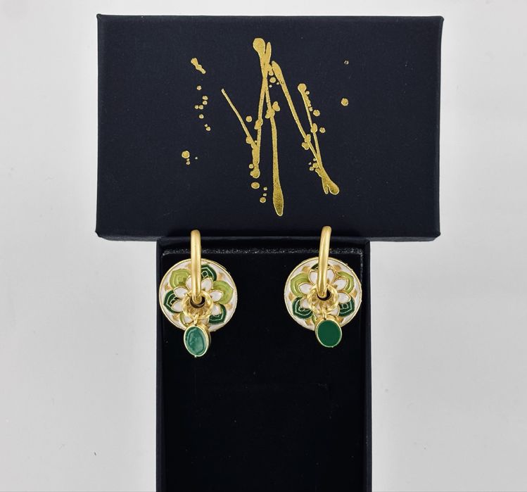 Традиционни етно азиатски обеци позлатени