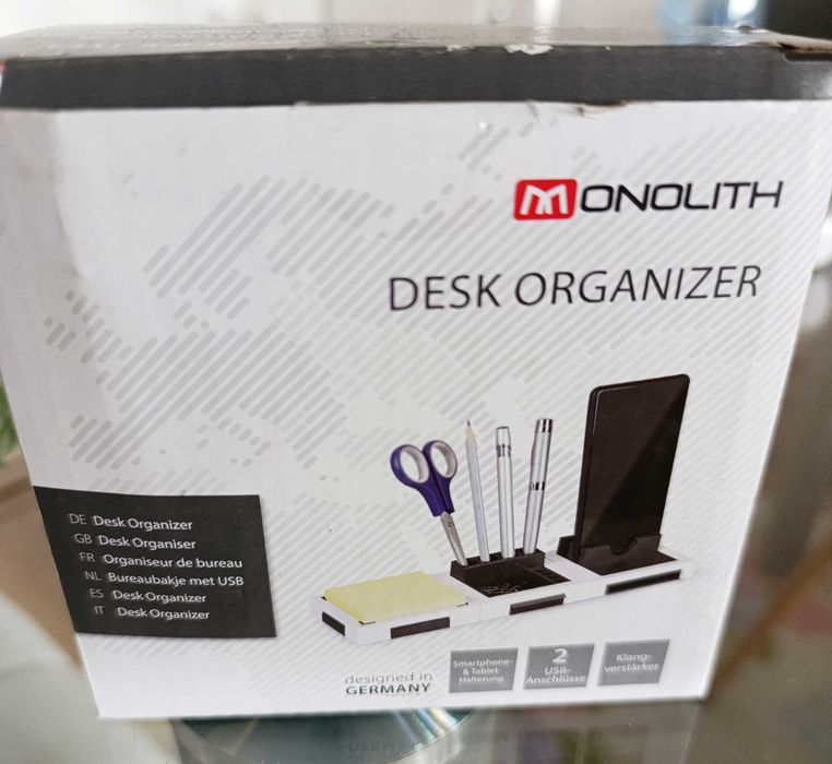 Органайзер за бюро MONOLITH 2 USB порта- НОВО