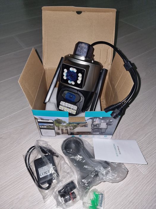 Camera supraveghere 8MP cu 2 vederi