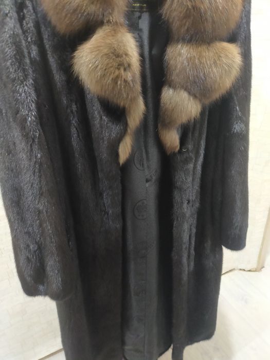 Шуба норковая, шапка