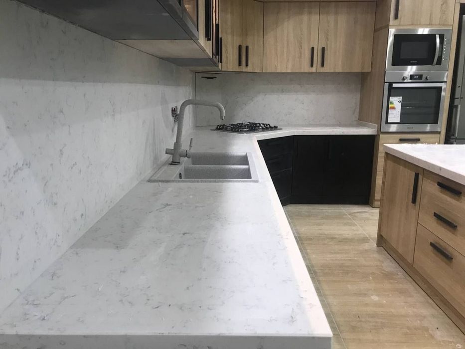 Кварц,акрил. Кухонные столешницы,фартуки,островки. Мойки в сан.узлы..