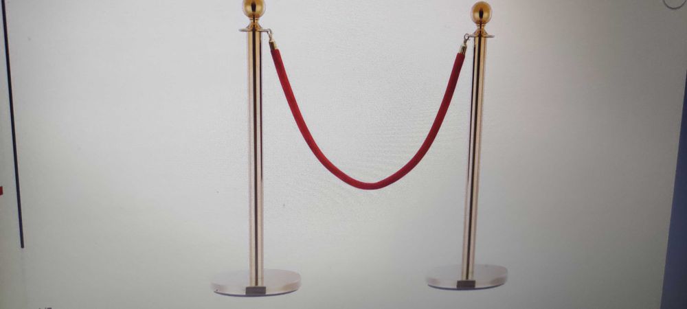 Комплект ВИП преграда, 3 части, неръждаема стомана, златист