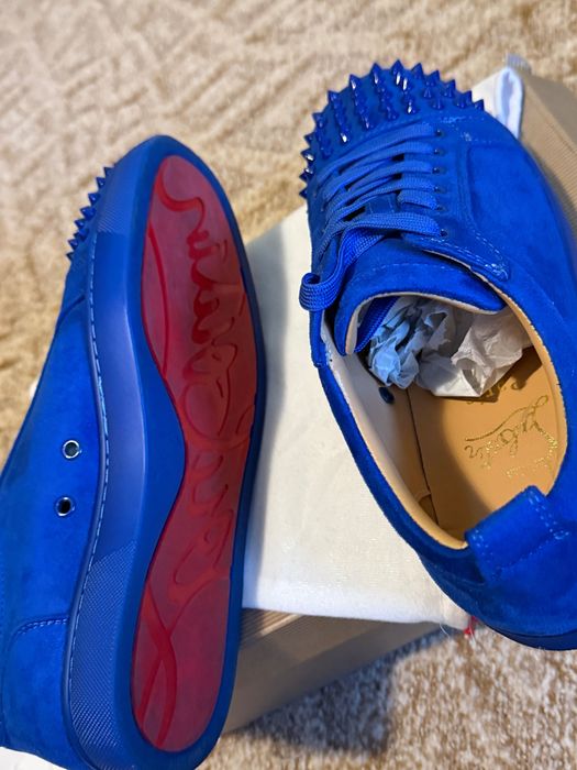 Christian Louboutin Vieira Blue Spikes  43 номер—стилни мъжки обувки