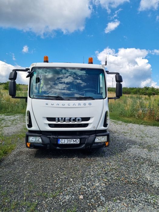 Vând iveco 75e21 basculabil cu macara