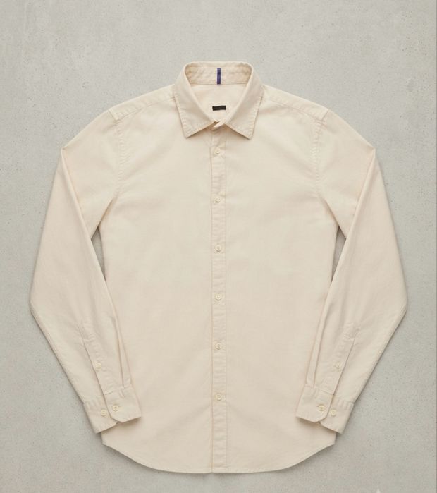 Мужская рубашка кремового цвета (Slim Fit)