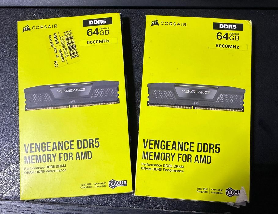 Memorie RAM Corsair Vengeance 128GB 2x64GB DDR5 (2x2x32GB)