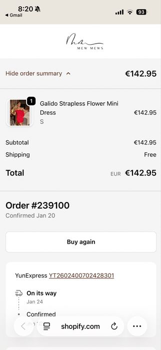 Червена мини рокля