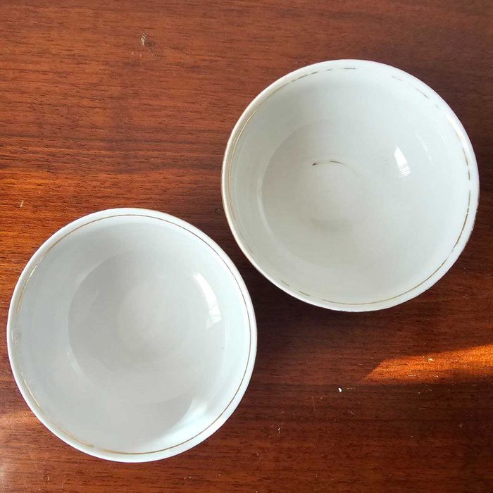 2 пиалы. Песочное ПФЗ. 1950г. Редкость