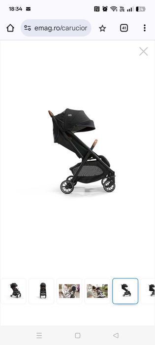 Carucior ultracompact Parcel, nastere - 22 kg, Signature Eclipse, Joie