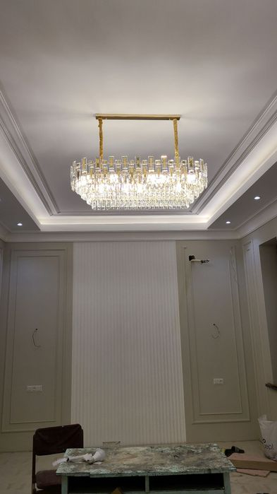 Установка люстра Lyustra o'rnatish