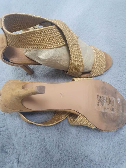 Sandale H&M, maro/bej, numarul 36