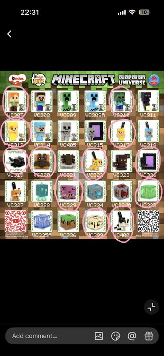 Kinder joy minecraft