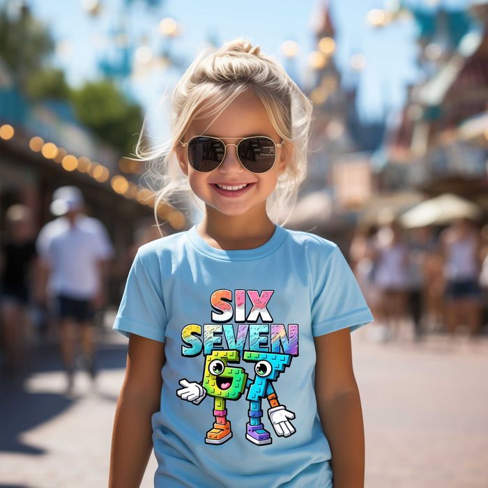 Детска тениска с 6 7 Six Seven