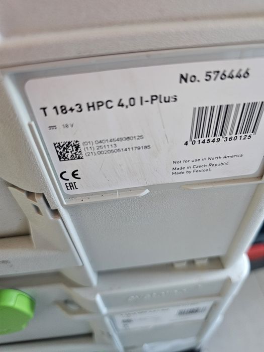 Filetanta festool T18+3 HPC 4,0 l-PLUS