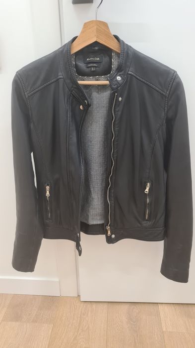 Кожанная женская куртка Massimo dutti