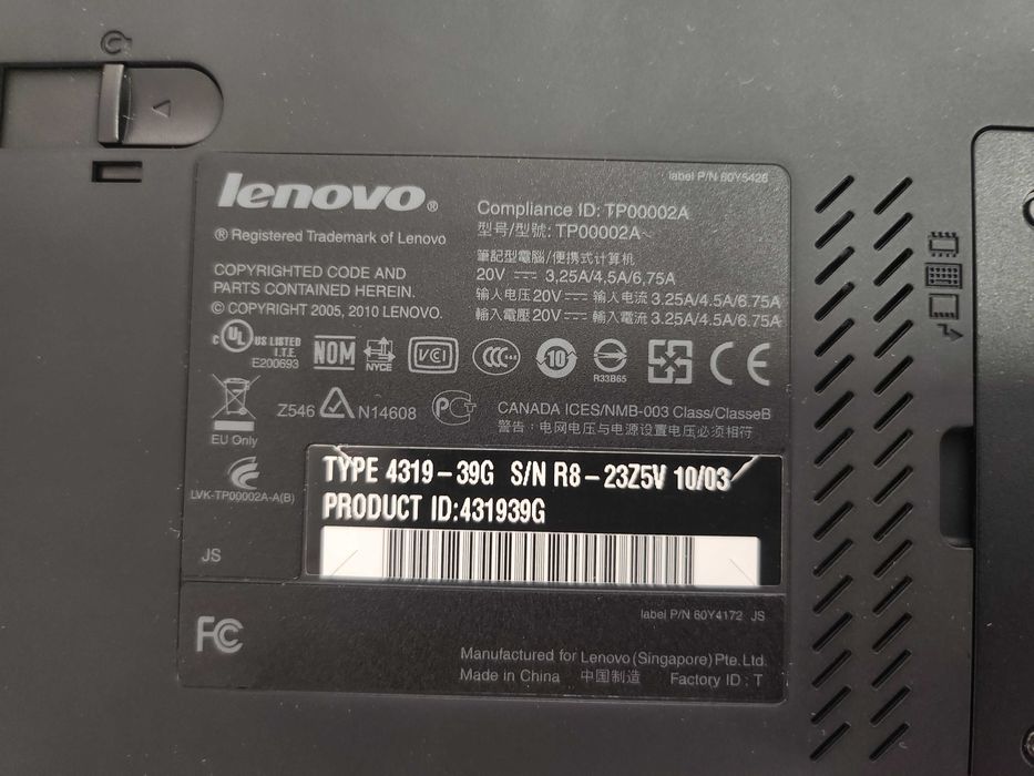 Laptop Thinkpad Lenovo W510