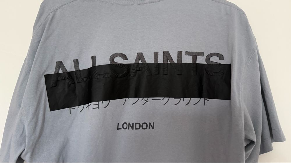 Тениска ALLSAINTS в светло син цвят
