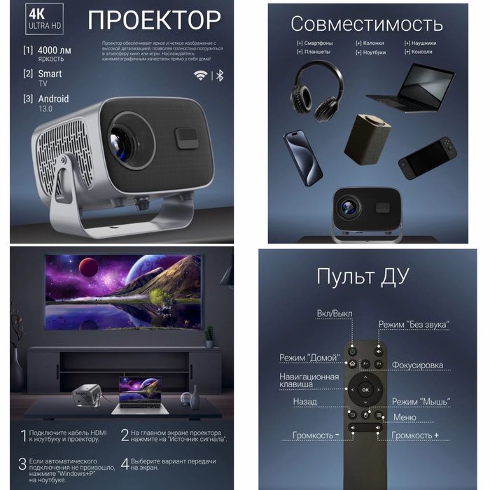 Проекторы домашние кинотеатры Новые
