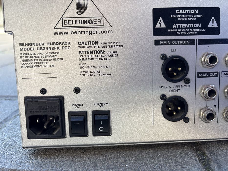 Mixer audio Behringer Eurorack UB2442FX-PRO