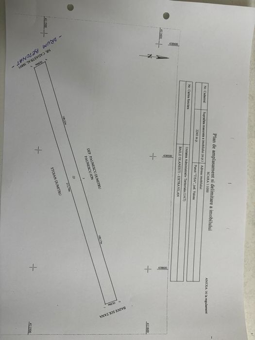 Teren Extravilan Tip Fanete  2240mp Olanesti, Sat Tisa