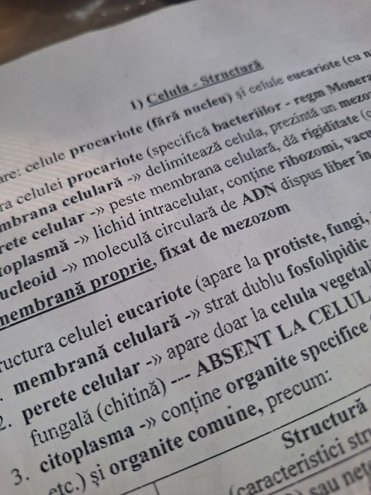 Bacalaureat  biologie