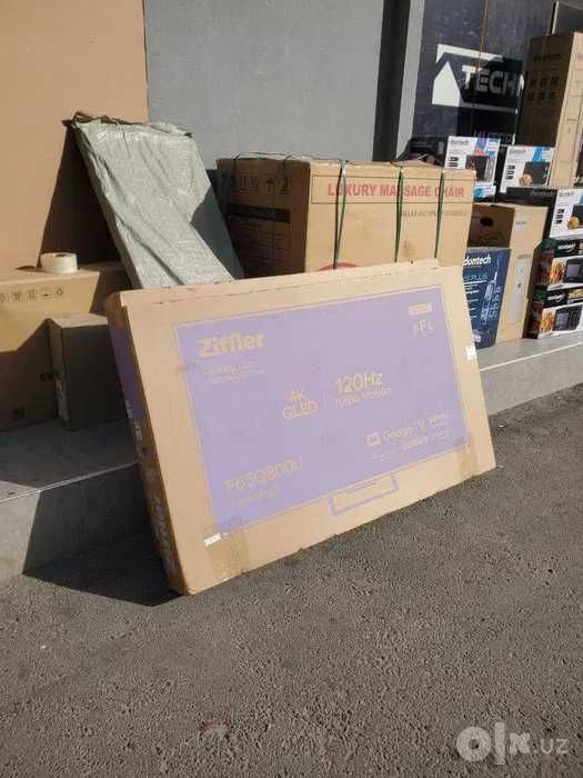 Ziffler Телевизор 75/85 QLED 4K Smart TV прошивка доставка бесплатно
