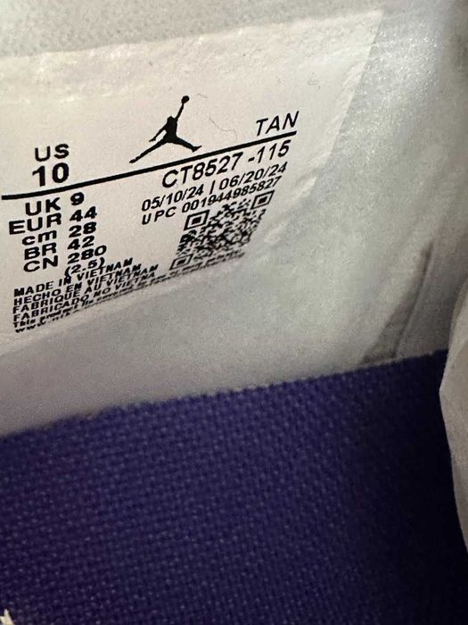 Nike Air Jordan 4 Retro White Court Purple marimea 44