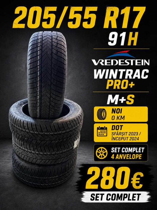 4 Anvelope M+S Vredestein Wintrac Pro+ 205/55 R17 91H – NOI 2024