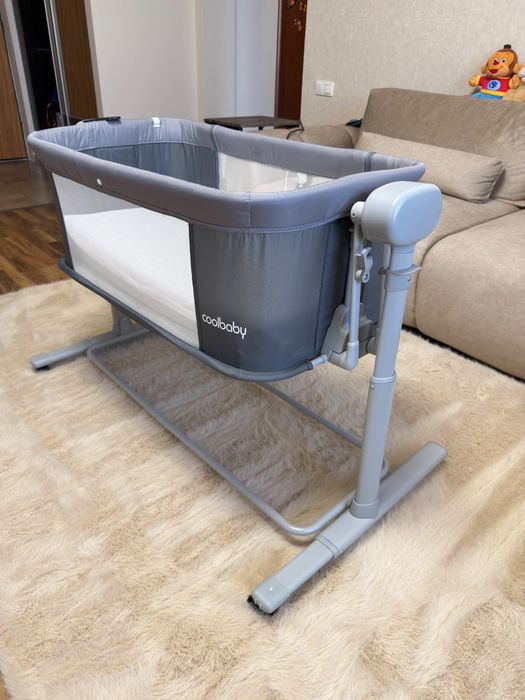 Pătuț Co-Sleeper Electric Cool Baby + Saltea Cocos + Cadouri (Predare Otopeni)
