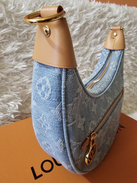 Geantă Louis Vuitton Loop By The Pool, denim și piele naturală