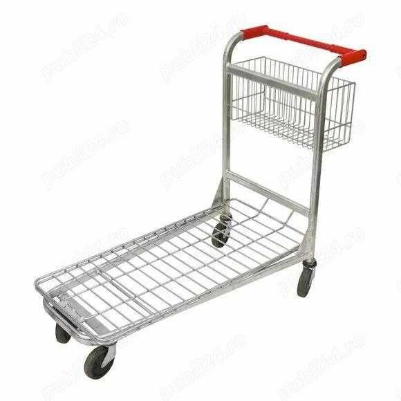 Carucioare si Cosuri Supermarket NOI 120L / 150L / Platforma 350kg / Cosuri Metalice