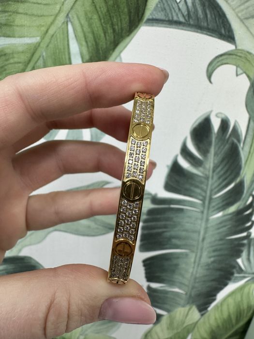 Bratara Love Cartier Full Diamond. Otel inoxidabil