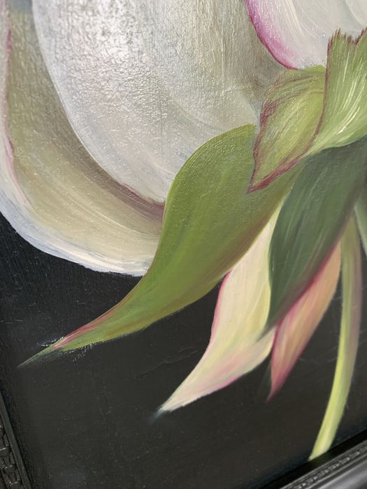 Картина маслом Пион