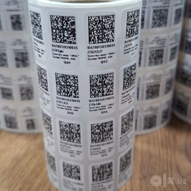 etiketka ,nakleyka , stiker ,termo stiker , qr kod bar code