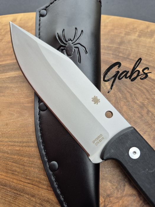Фиксиран нож Spyderco Province FB45GP,фултанг с кожена кания