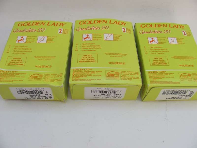2 + 1 GRATIS Sosete treisferturi Golden Lady Gambaletto 20 D. 2per/cut