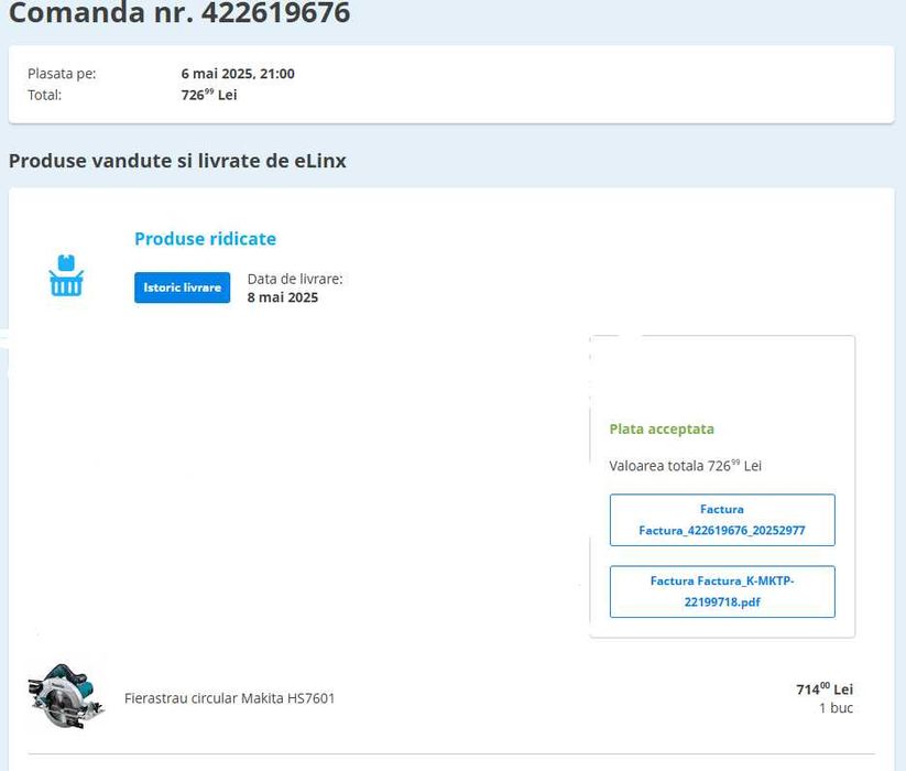 Fierastrau circular Makita HS7601