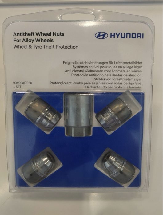 HYUNDAI / KIA 99490ADE50 гайка-секретка M12x1.5 4 шт
