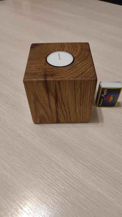 Свещник  от естествено дърво