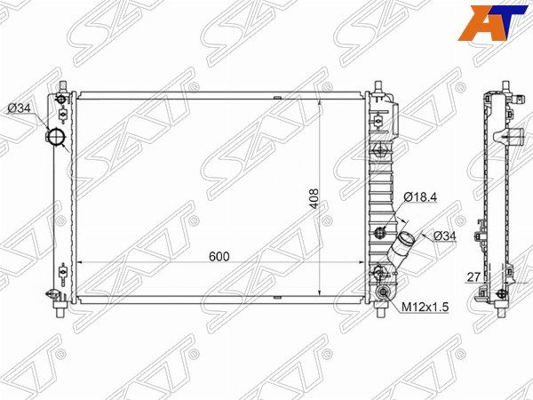 Радиатор Chevrolet Aveo