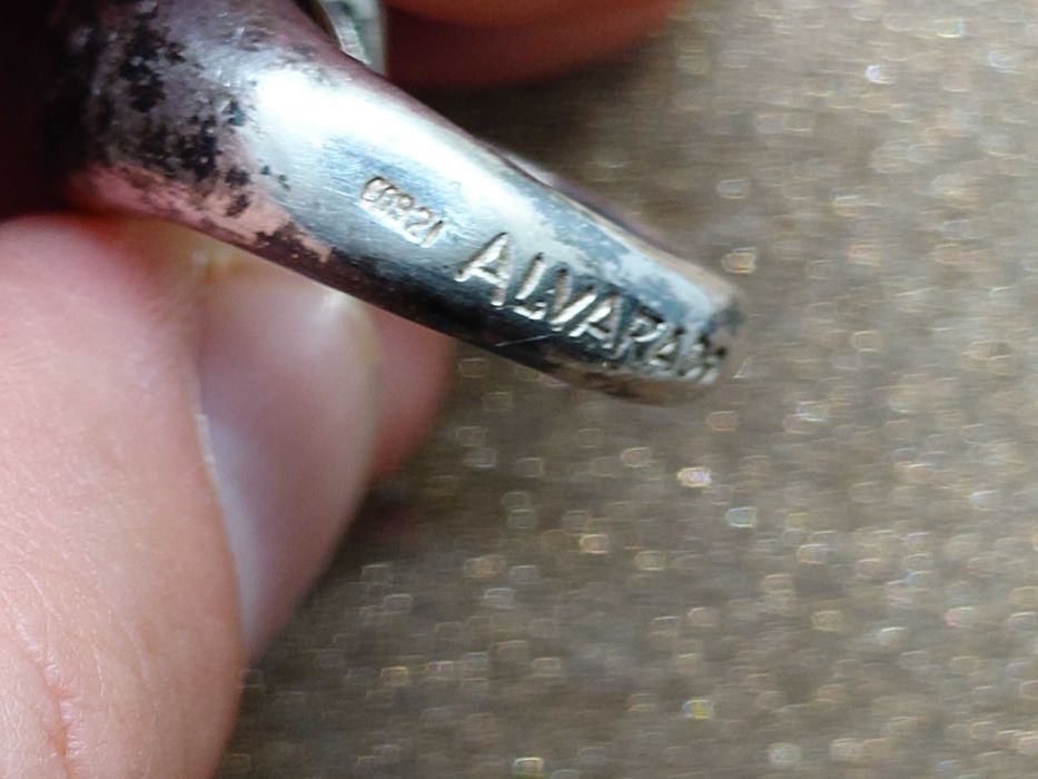 Inel designer ALVARADO – argint 925 cu sferă de sticlă albastră