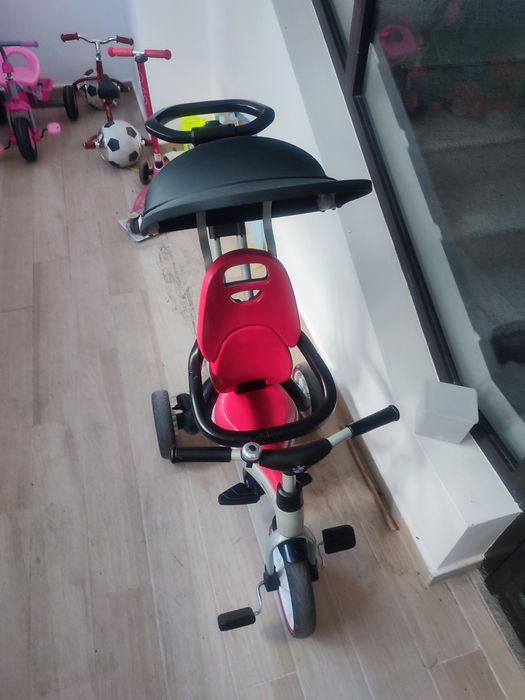 Сгъваема триколка със сенник BMW, розова