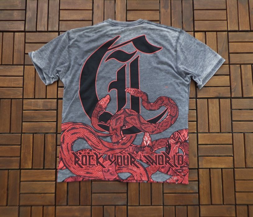 Мъжка тениска Just Cavalli T-Shirt With Logo And Snakes 
мъжка тениска