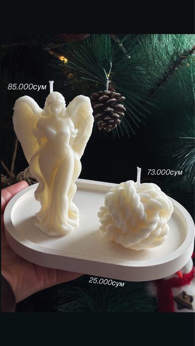 Свеча «ангел» ,с приятным запахом/ручная работа